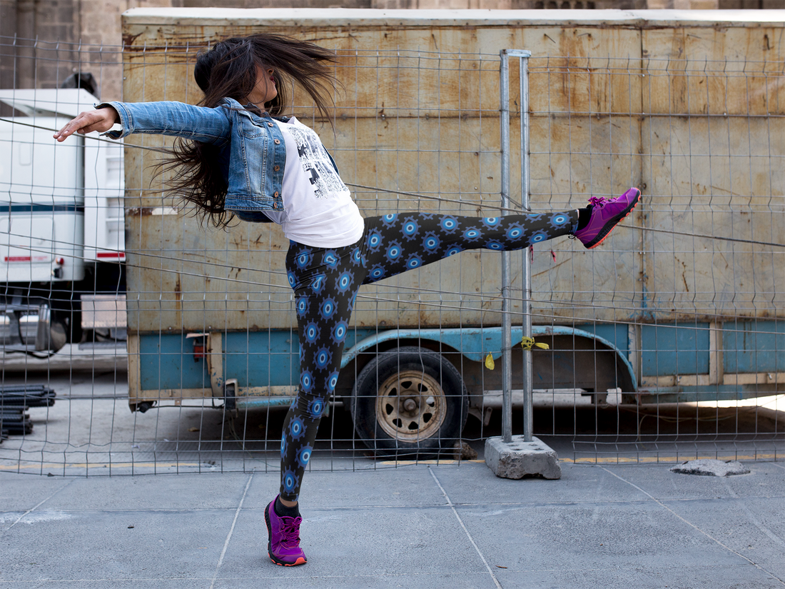 Evil Eye Print Spandex Leggings