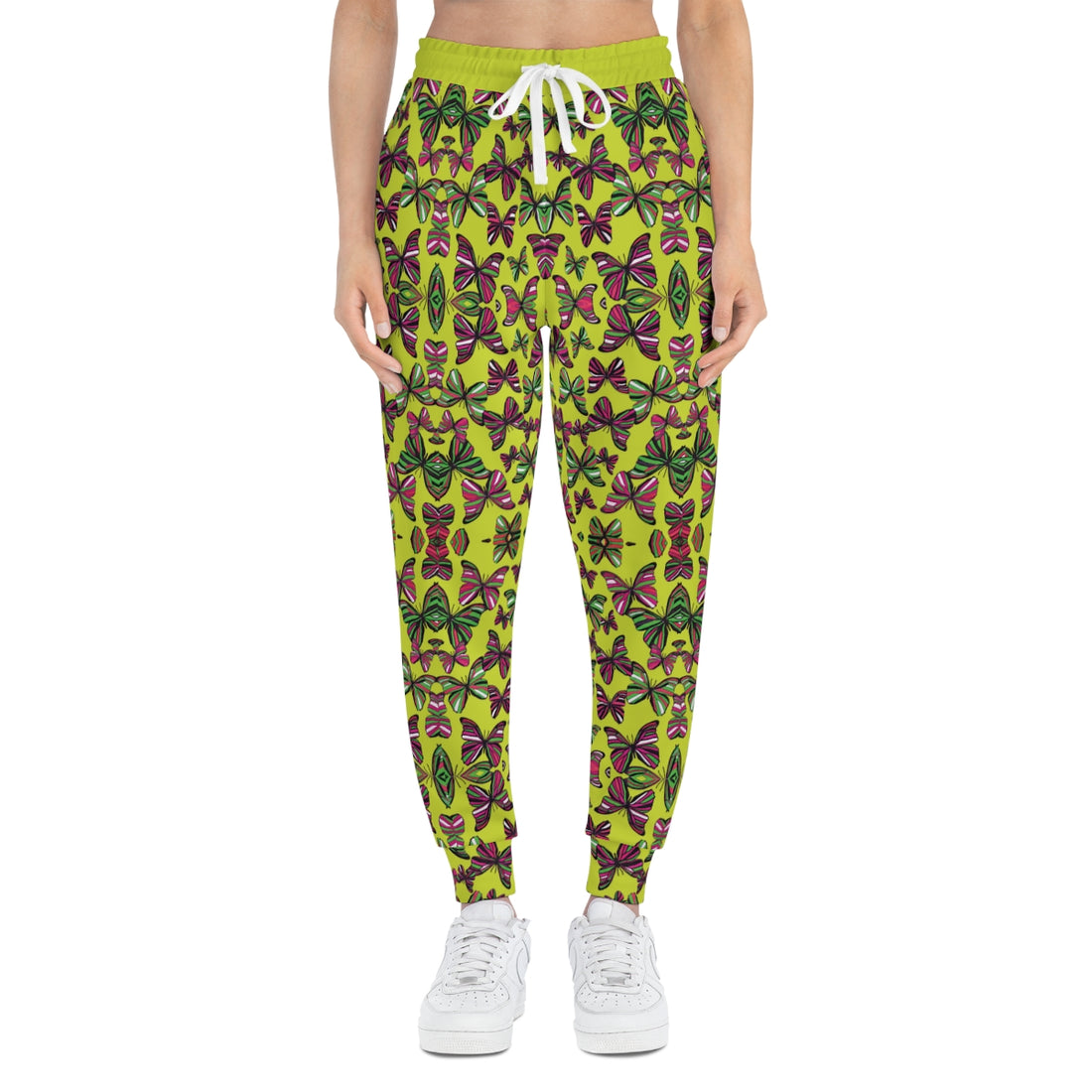 Lime Butterflies Kaleidoscope AOP Joggers