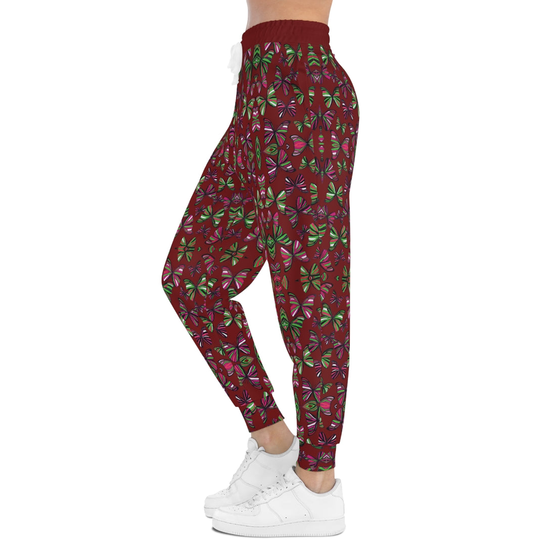Marsala Butterflies Kaleidoscope AOP Joggers
