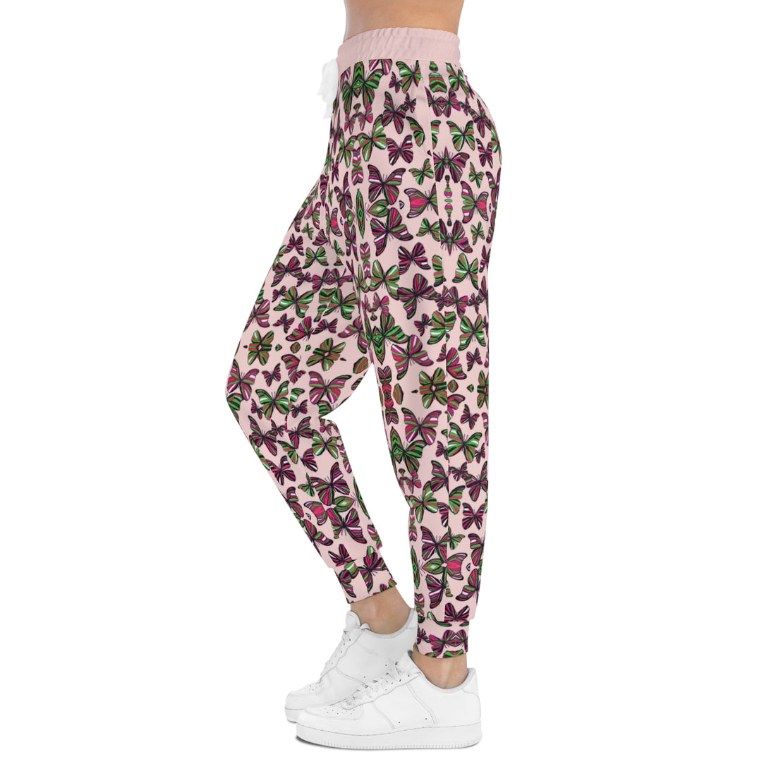 Pale Pink Butterflies Kaleidoscope AOP Joggers