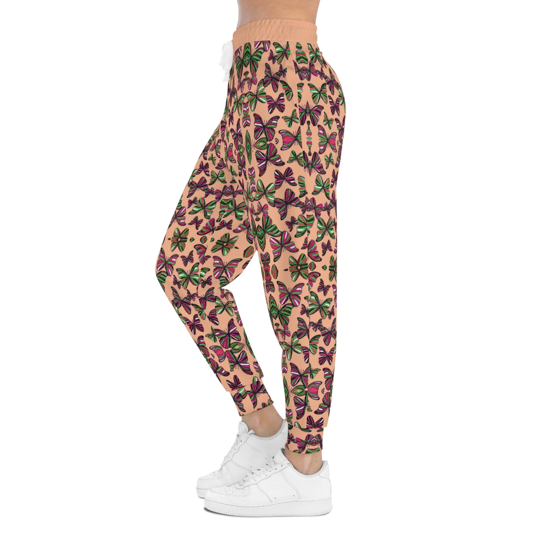 Peach Fuzz Butterflies Kaleidoscope AOP Joggers