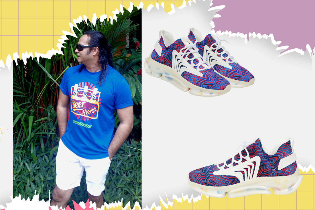 True Royal Cool Cat Jersey Tee & Red Sonic Men's Mesh Sneakers Combo Pack