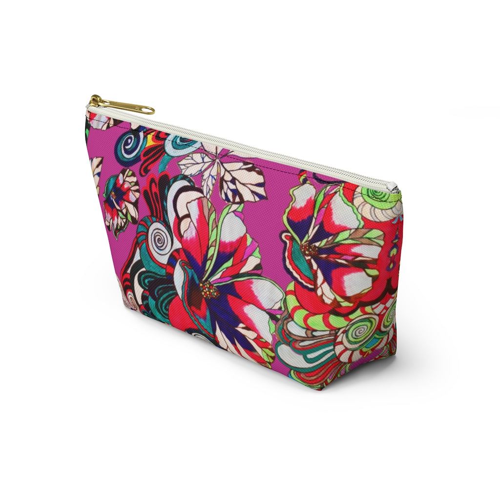 Floral Pop Magenta Accessory Pouch