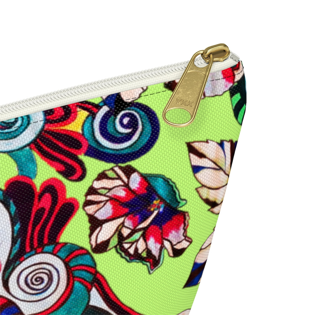 Artsy Floral Pop Lime Accessory Pouch