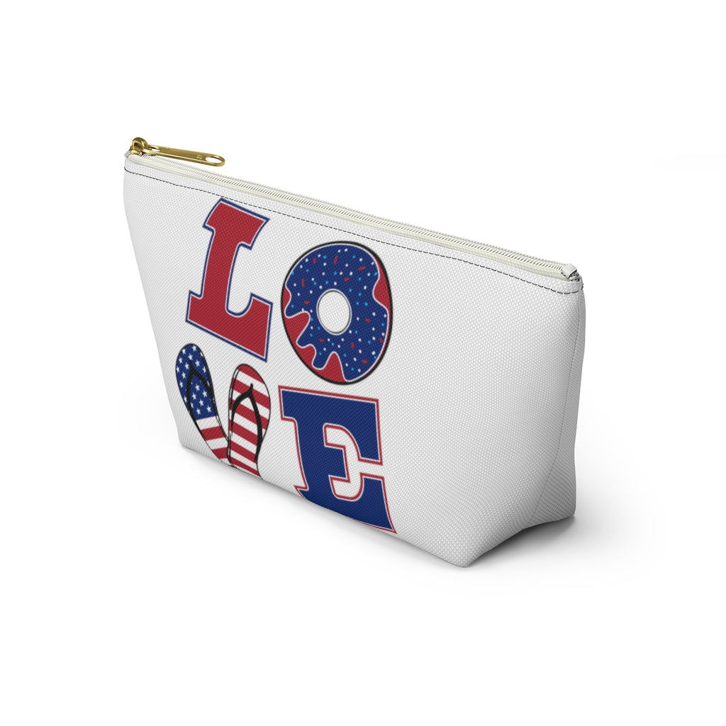 Love White Accessory Pouch