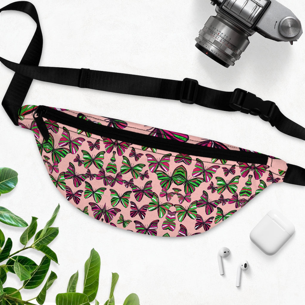 Butterflies Blush Fanny Pack