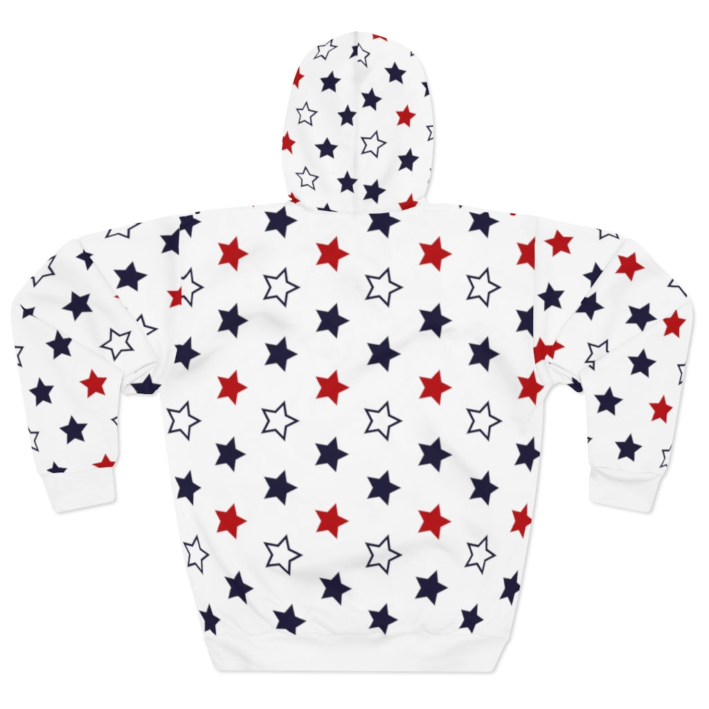 Unisex Star Lit Pullover White Hoodie