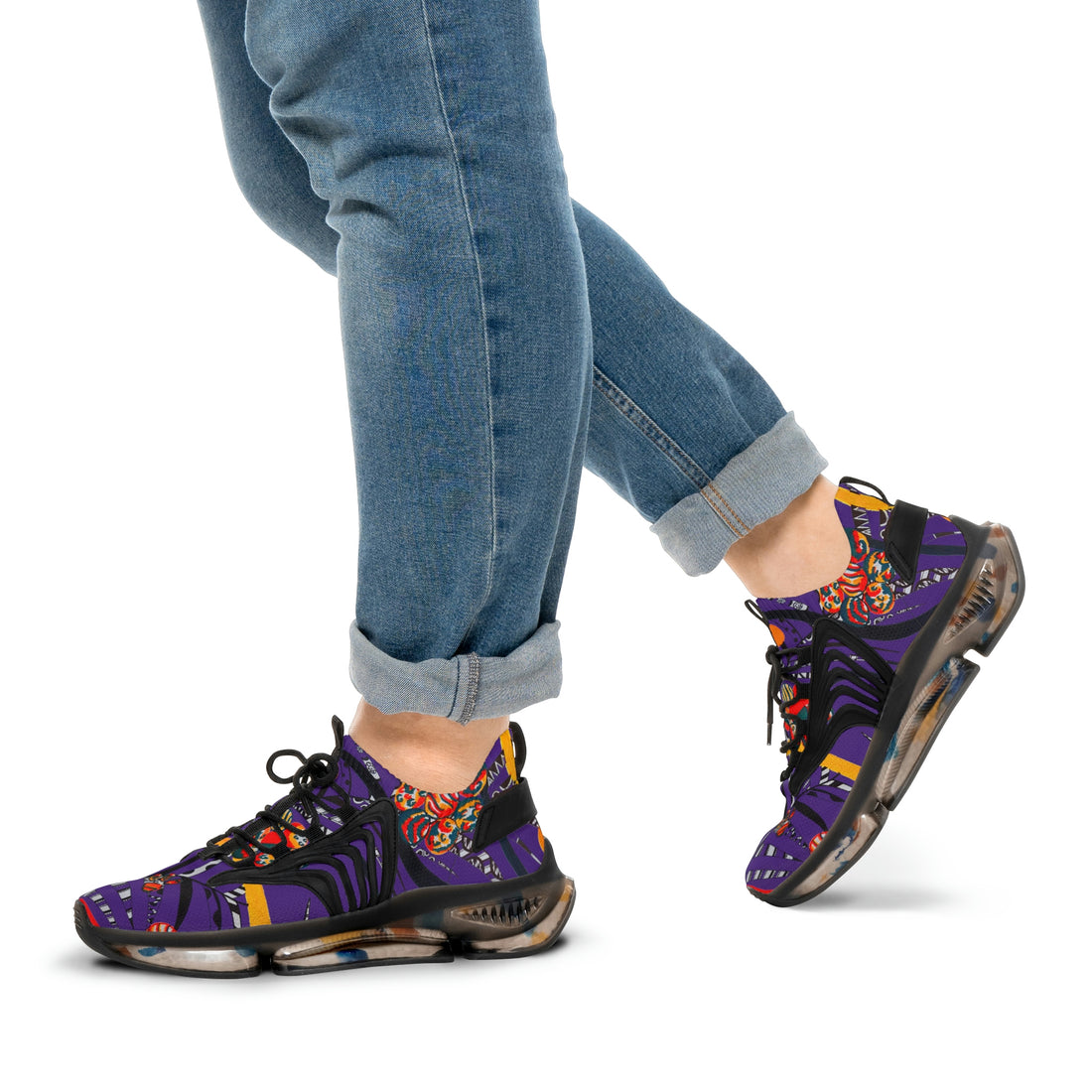 Purple Wildly Wicked OTT Men's Mesh Knit Sneakers