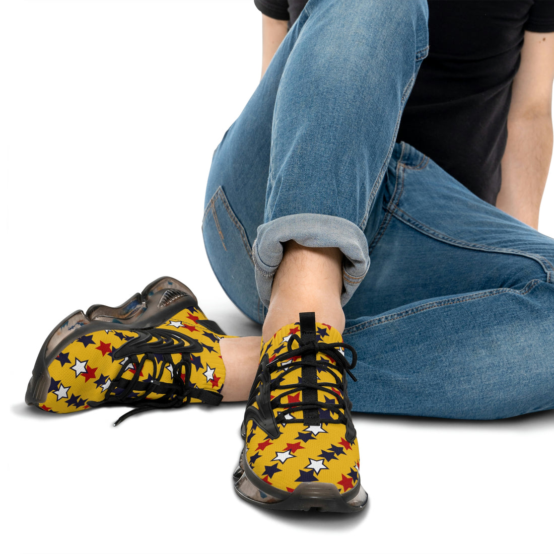 Yellow Starboy OTT Men's Mesh Knit Sneakers