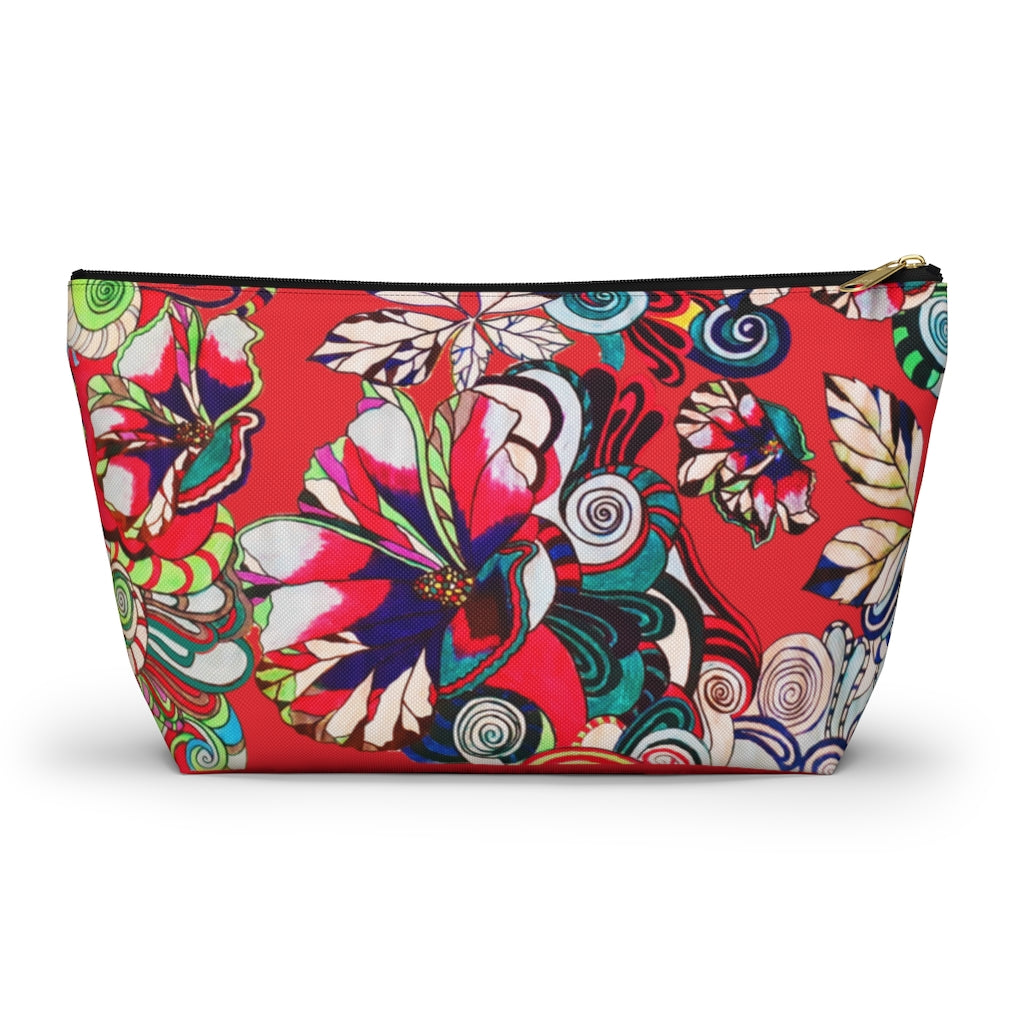 Floral Pop Red Accessory Pouch