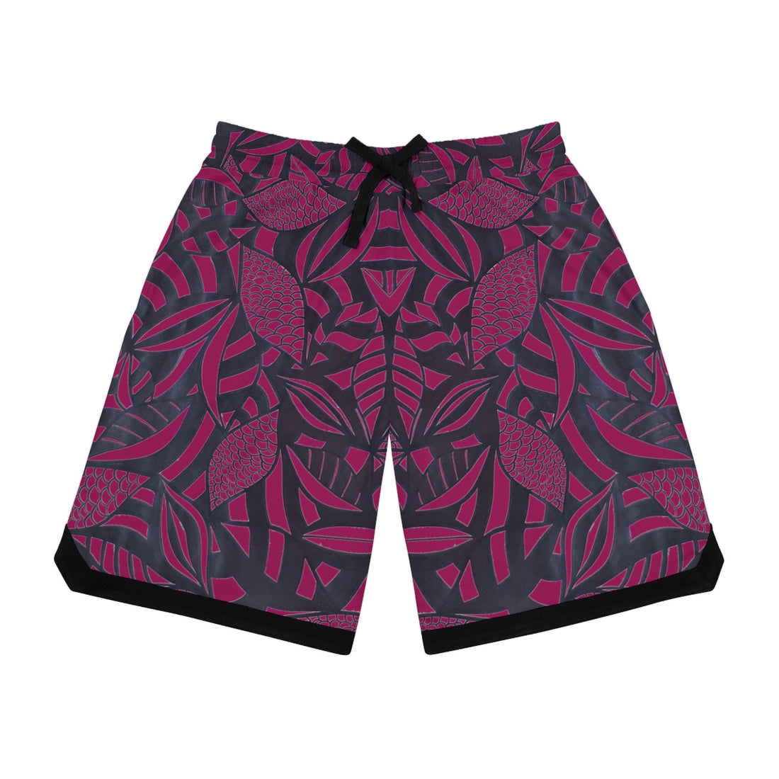 Orchid Tropical Minimalist Basketball Rib Shorts (AOP)