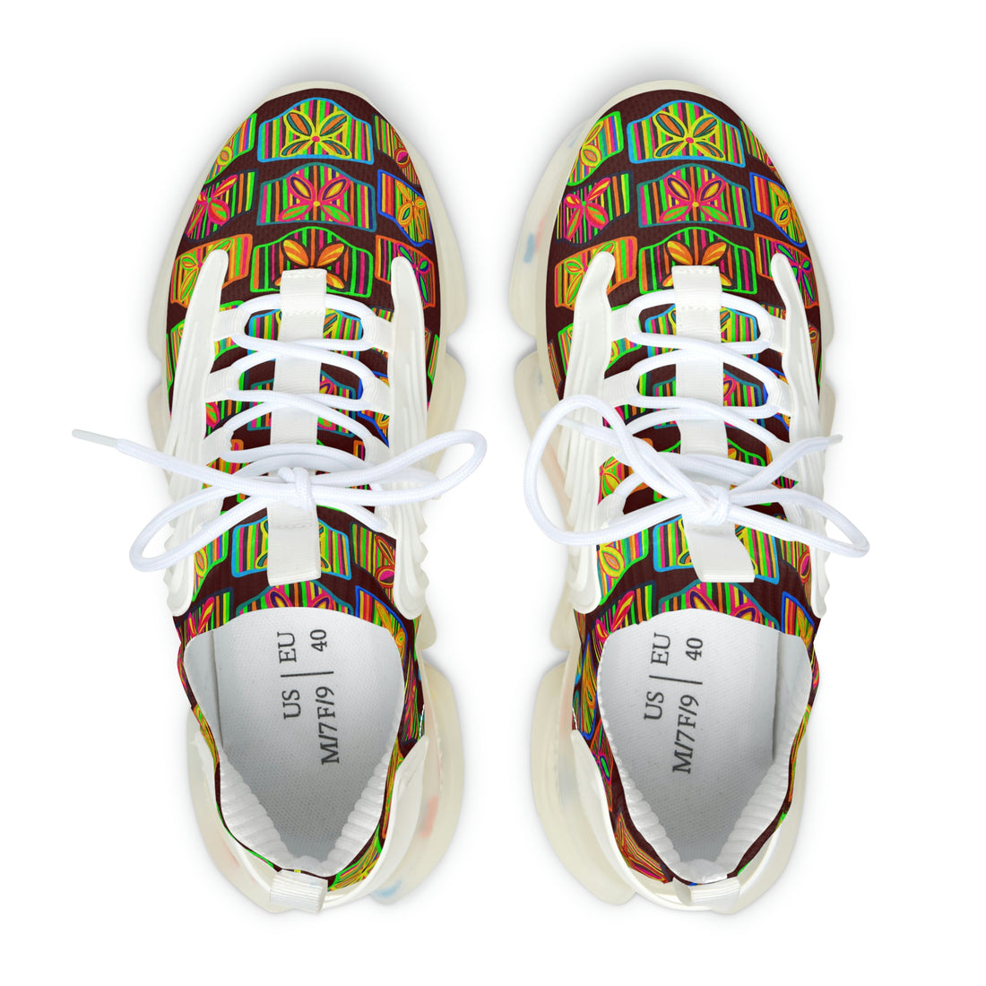 Marsala Deco Print OTT Women's Mesh Knit Sneakers