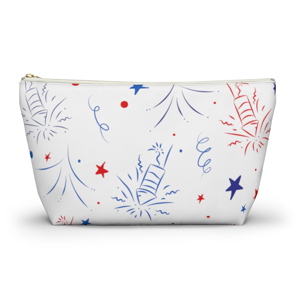 Firecracker White Accessory Pouch