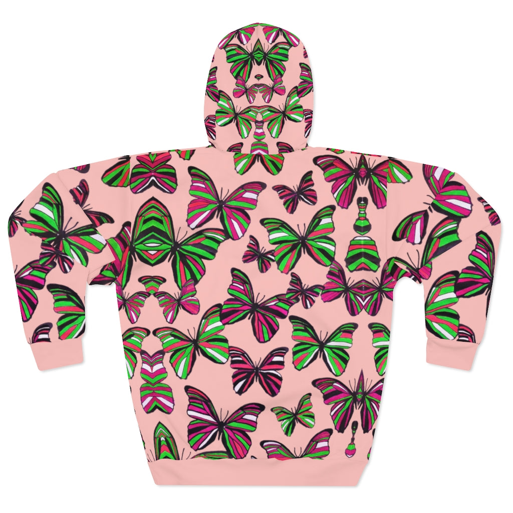 Butterflies Pullover Blush Hoodie