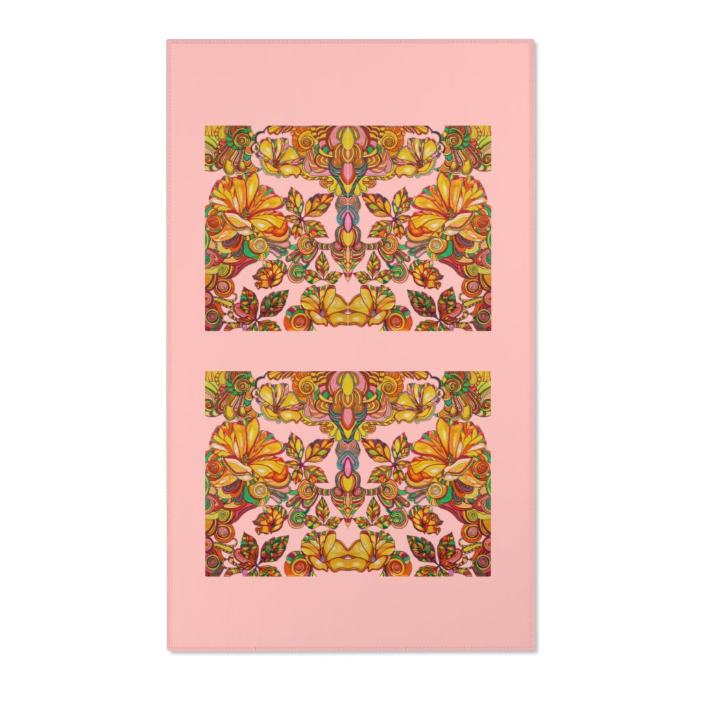 Artsy Floral Blush Area Rug