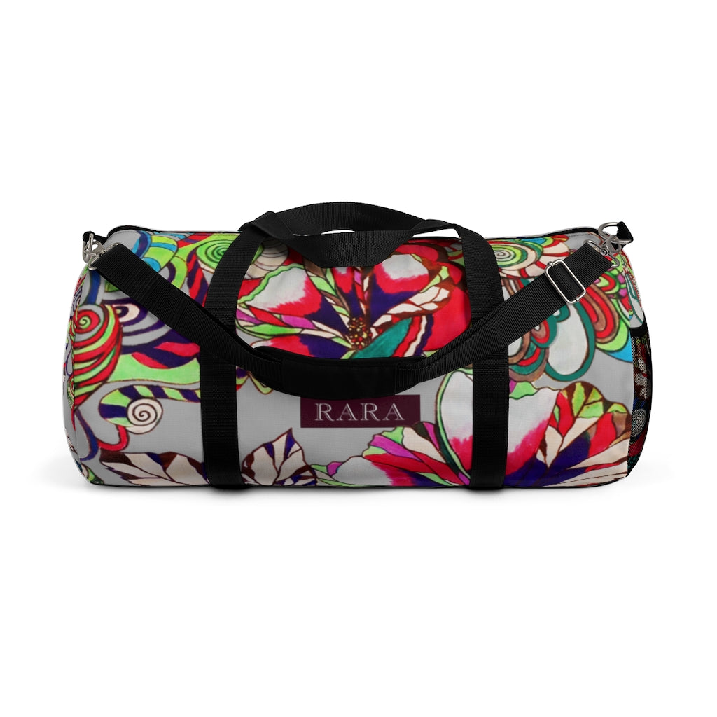Artsy Floral Pop Slate Duffel Bag