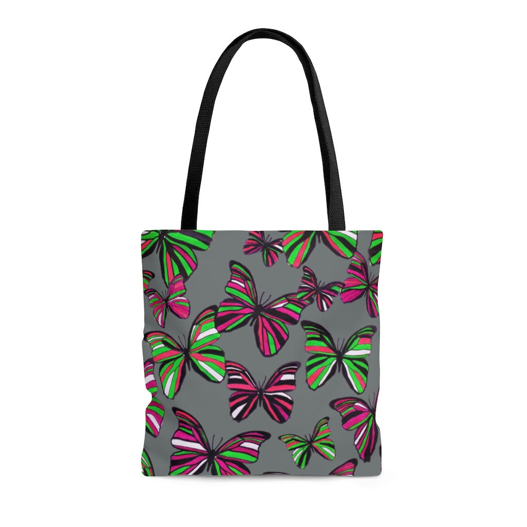 AOP Butterflies Ash Tote Bag