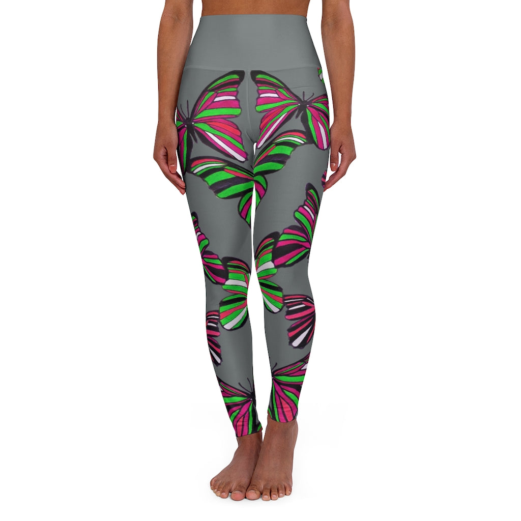 High Waisted Ash Butterfly Leggings