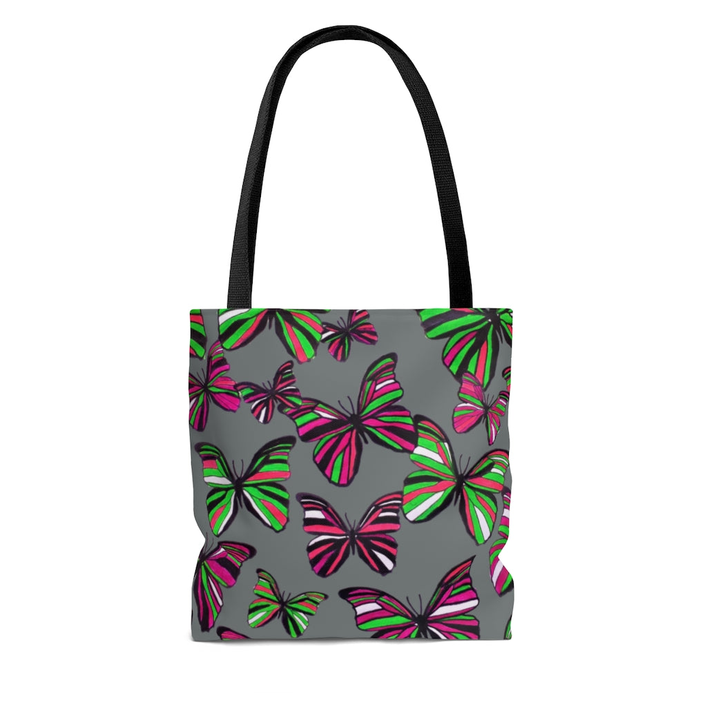 AOP Butterflies Ash Tote Bag