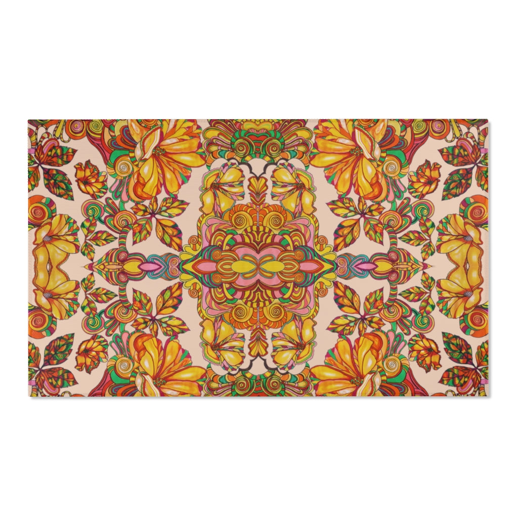 Artsy Floral Nude Area Rug