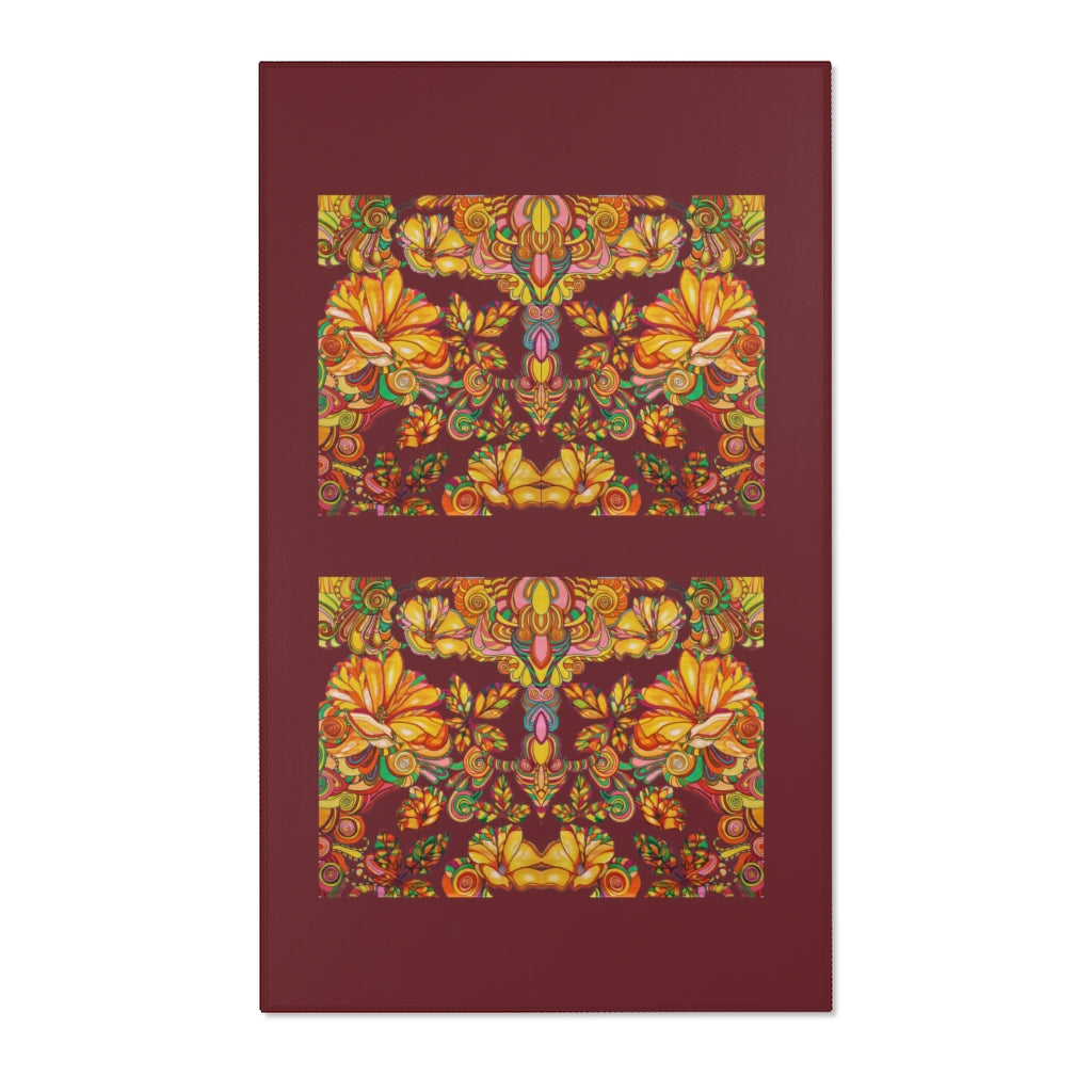 Artsy Floral Marsala Area Rug