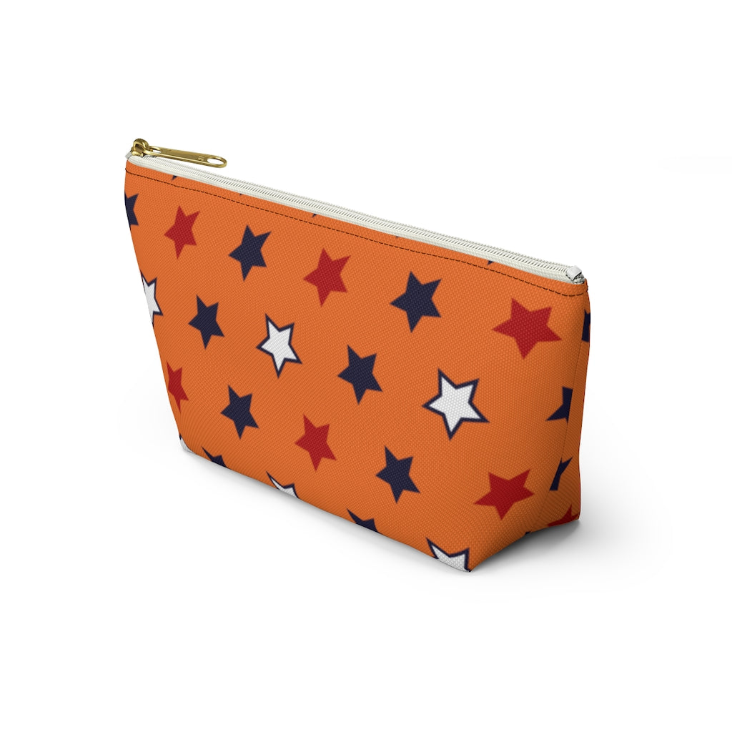 Starry Orange Accessory Pouch