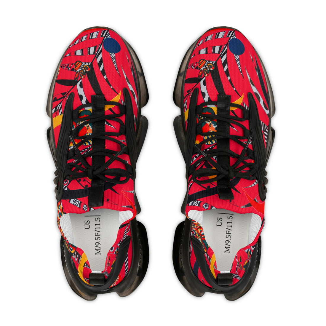 Red Wildly Wicked OTT Men's Mesh Knit Sneakers