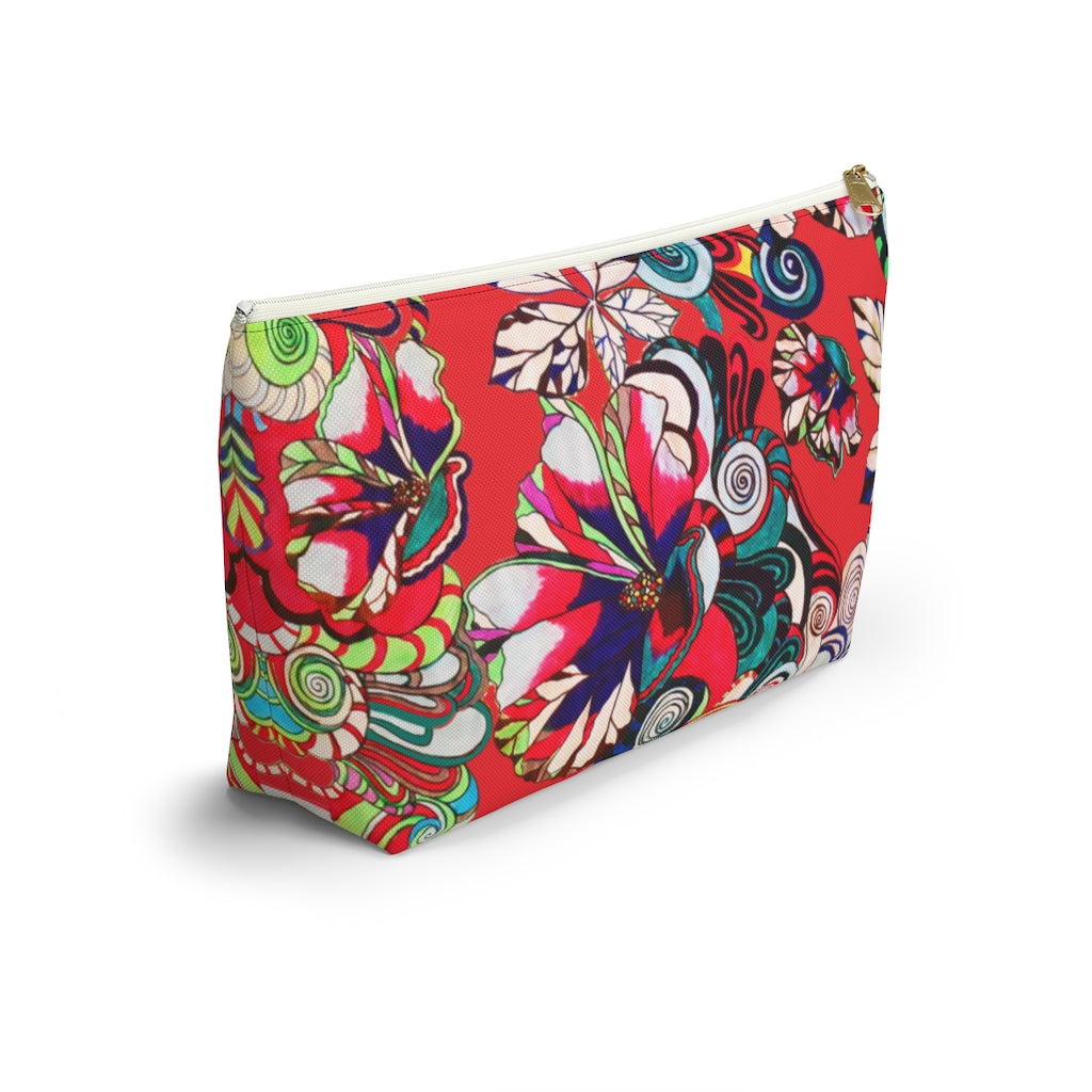 Floral Pop Red Accessory Pouch