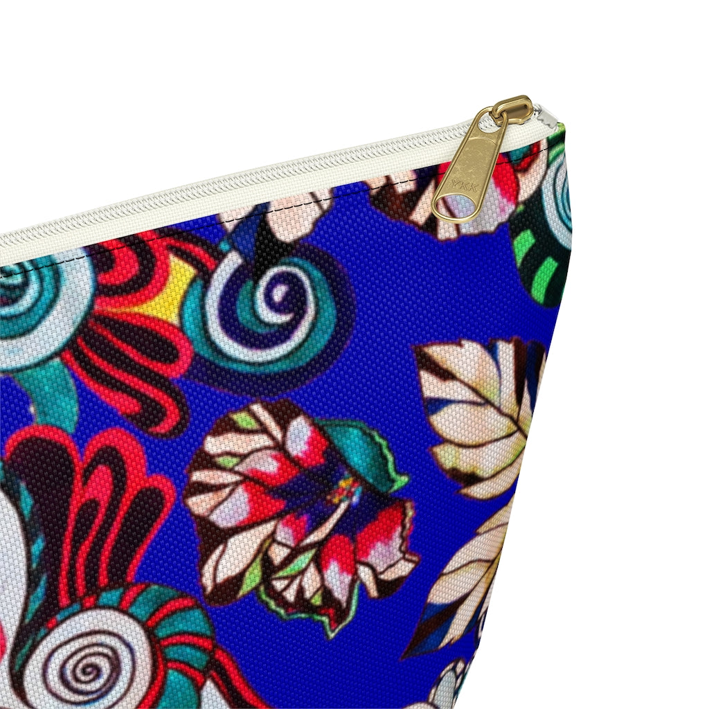 Floral Pop Electric Blue Accessory Pouch