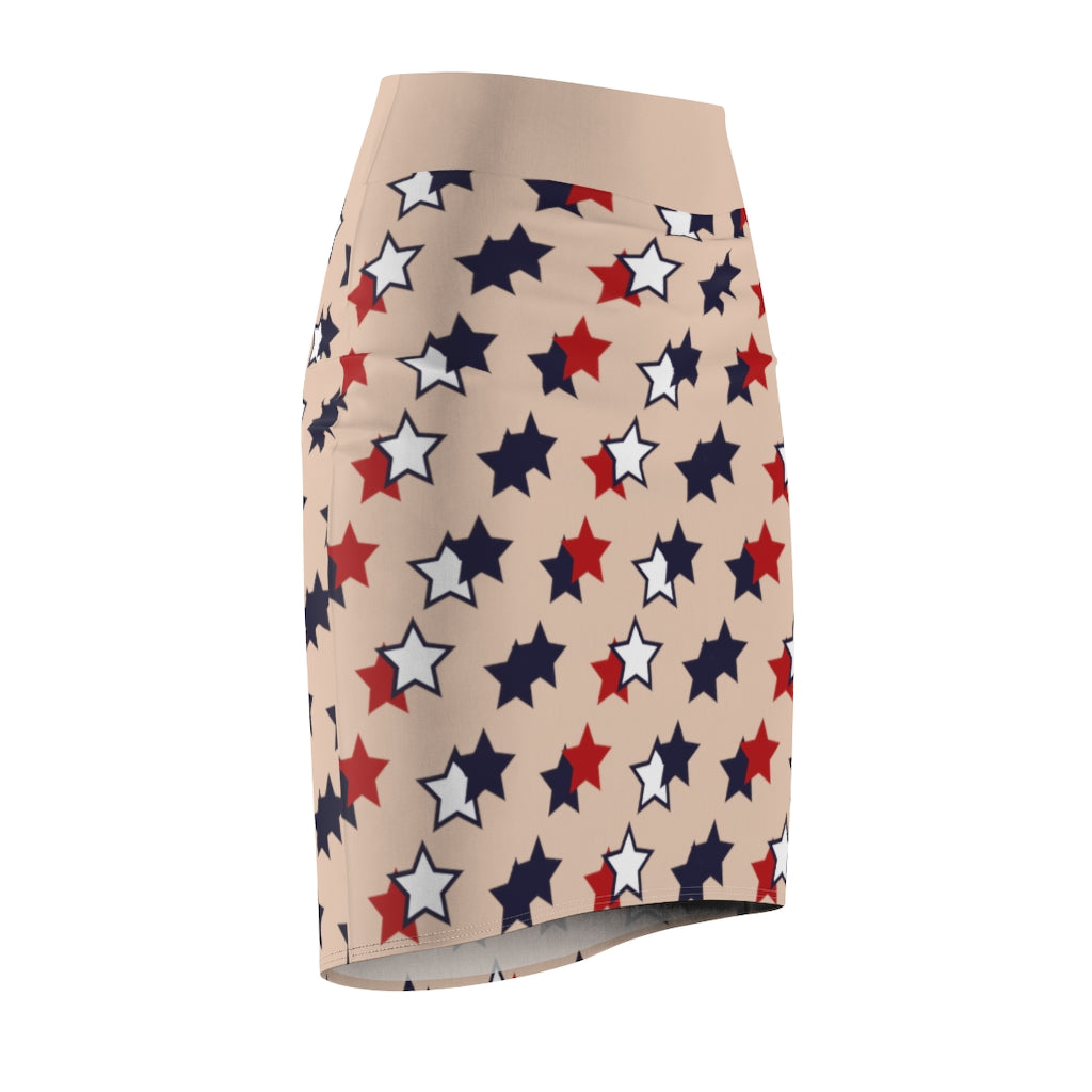AOP Starry Nude Pencil Skirt