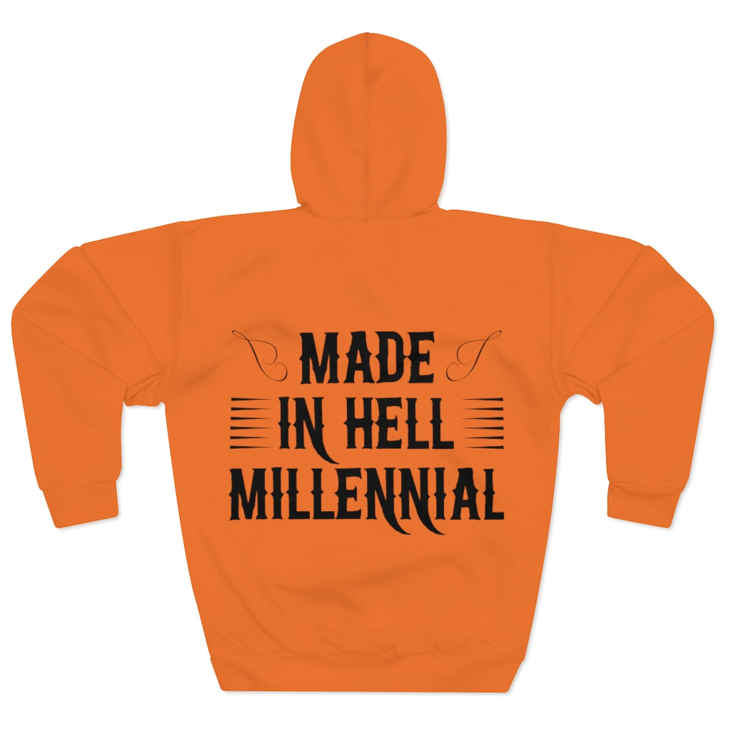 Millennial Pullover Orange Hoodie