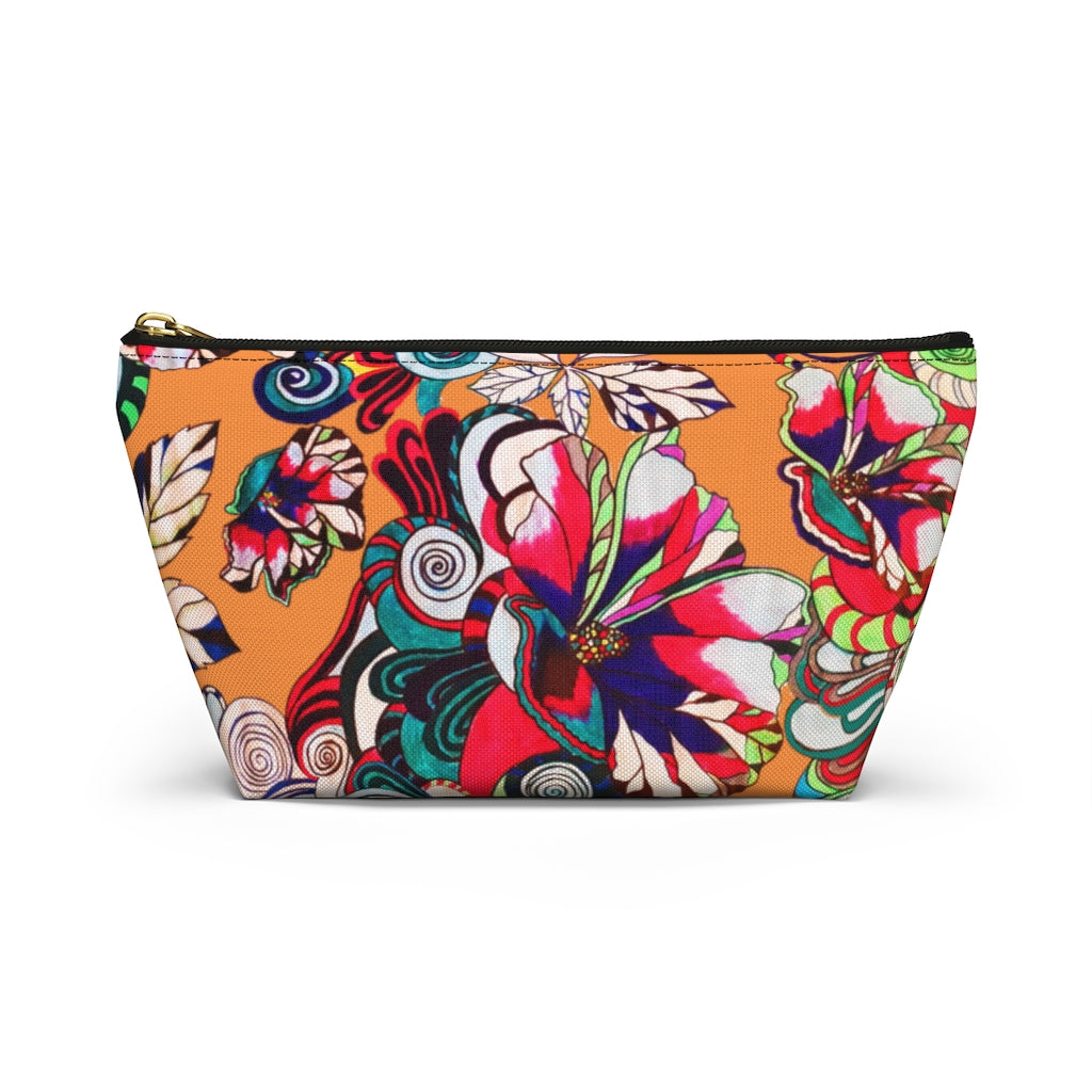 Floral Pop Peach Accessory Pouch