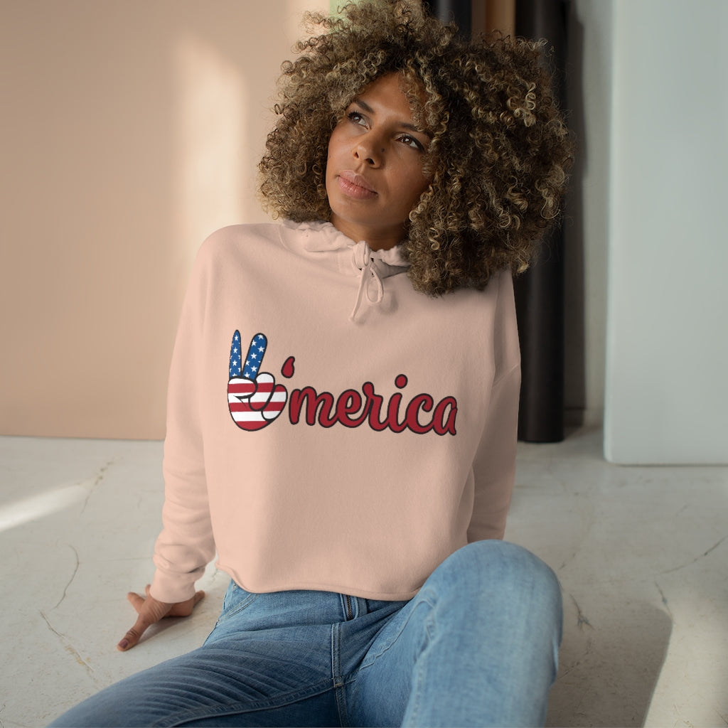 American Crop Hoodie