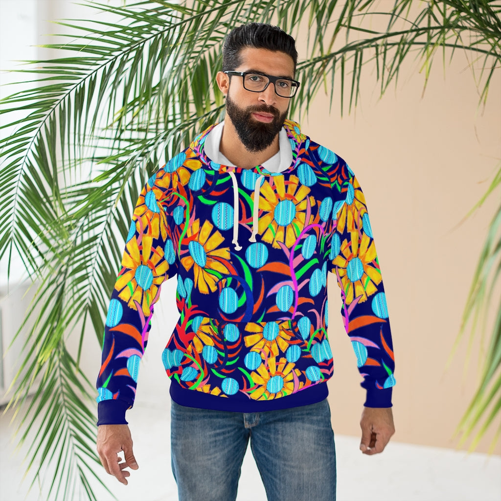 Unisex Sunflower Pullover Ink Hoodie
