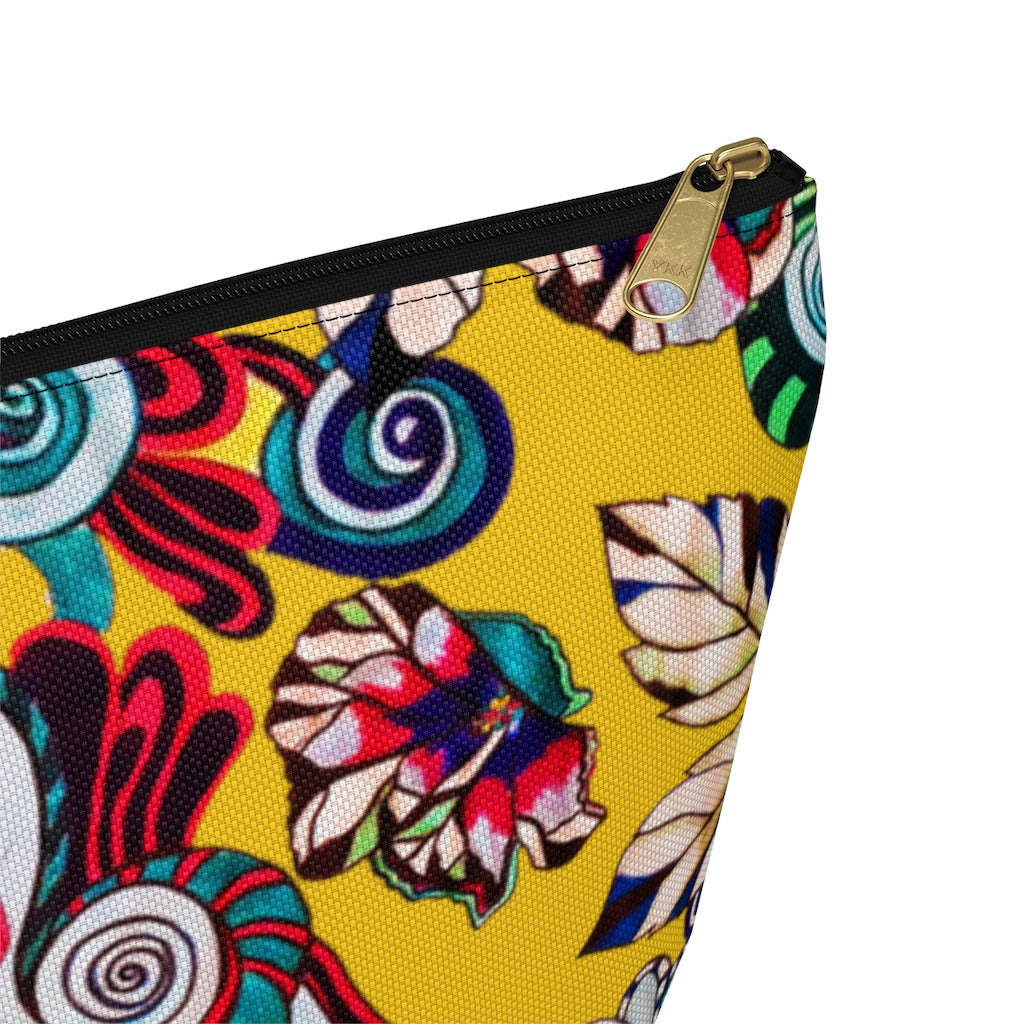 Floral Pop Yellow Accessory Pouch