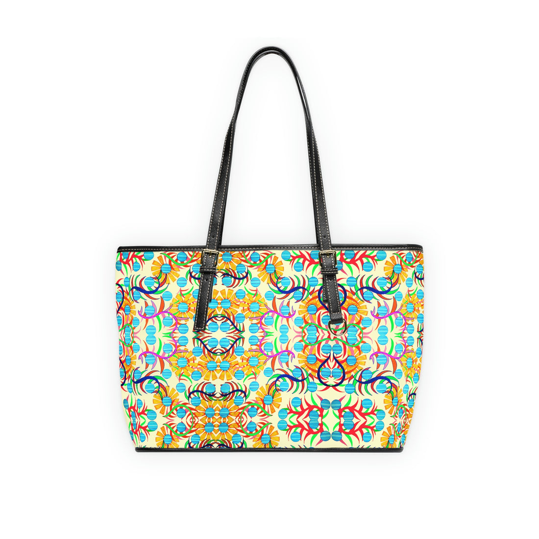 Cream Sunflower PU Leather Shoulder Bag