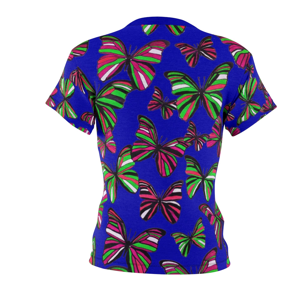 Butterflies AOP Electric Blue T-shirt
