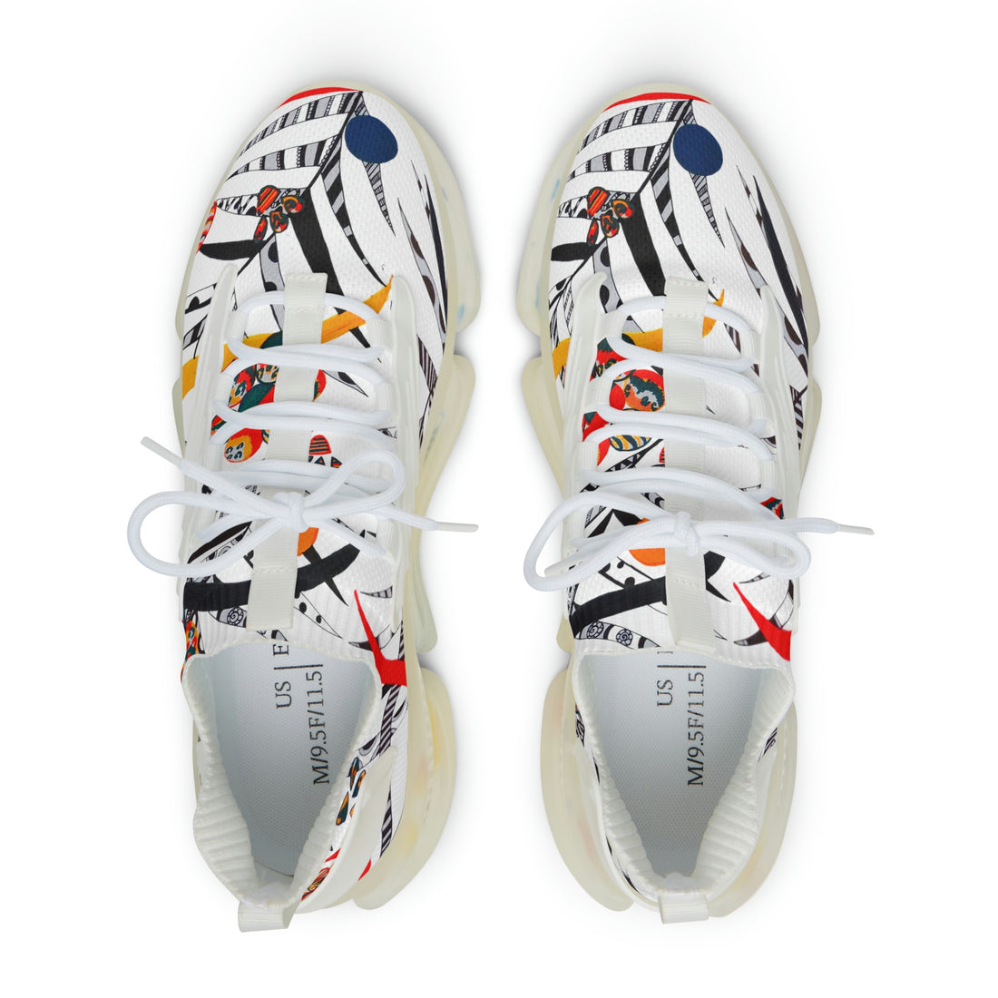White Wildly Wicked OTT Men's Mesh Knit Sneakers