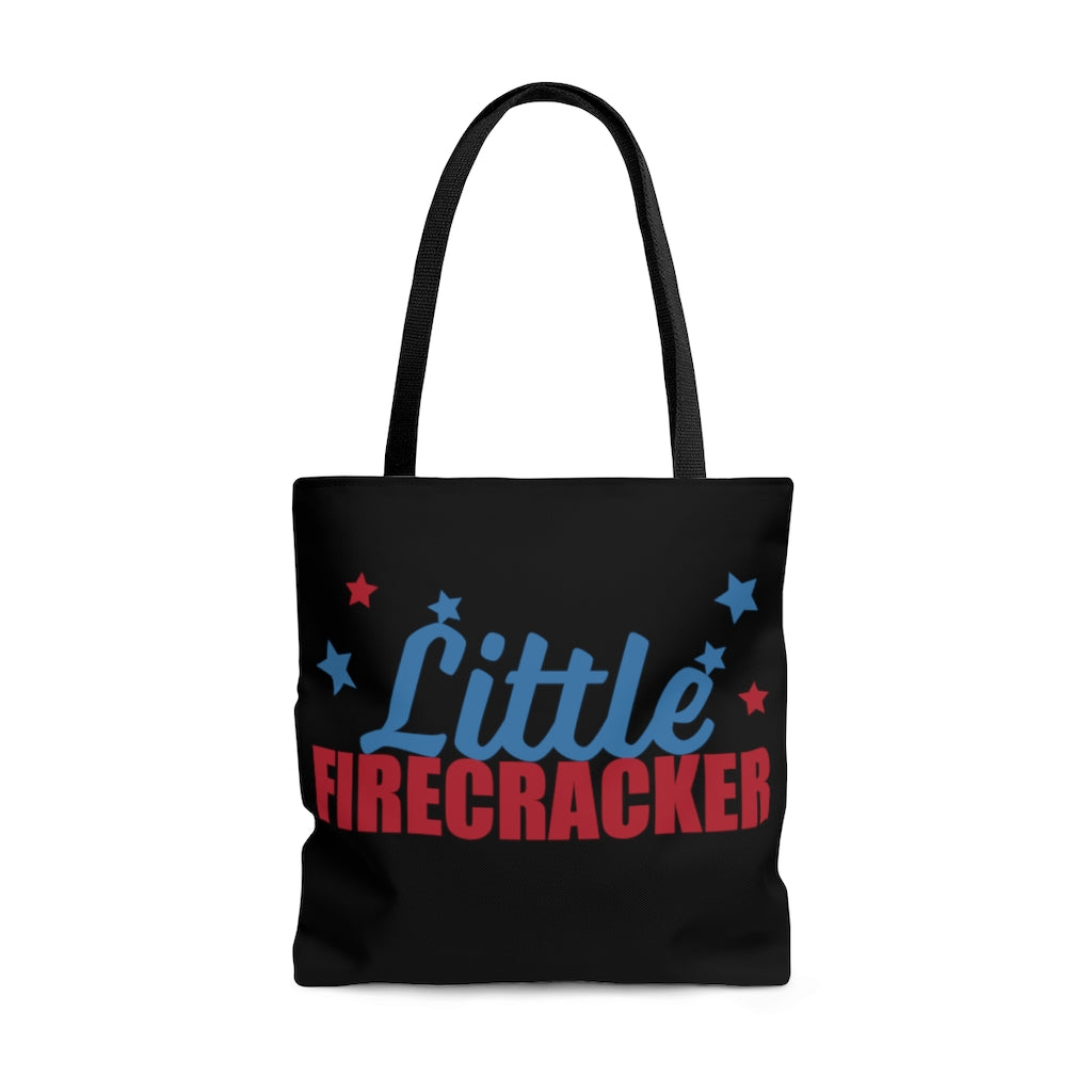 AOP Fire Cracker Black Tote Bag