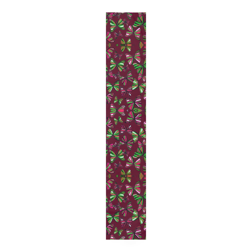 Butterflies Marsala Table Runner