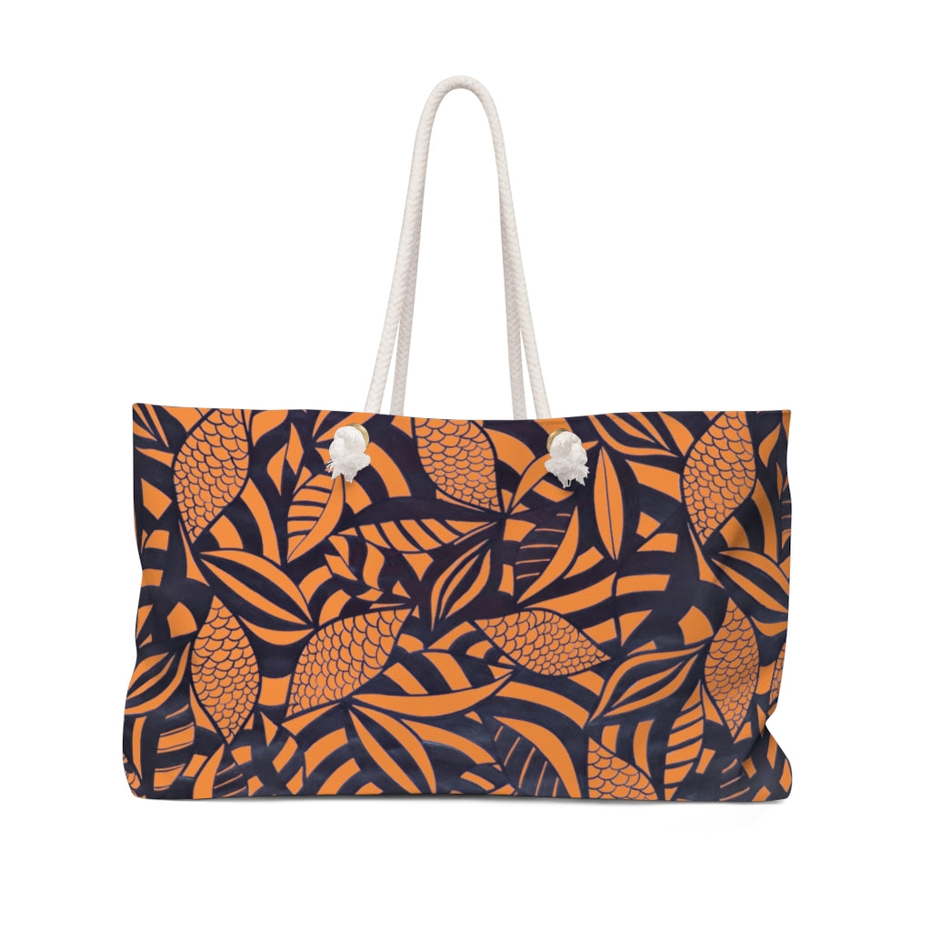 Tropical Minimalist Peachy Weekender Tote Bag