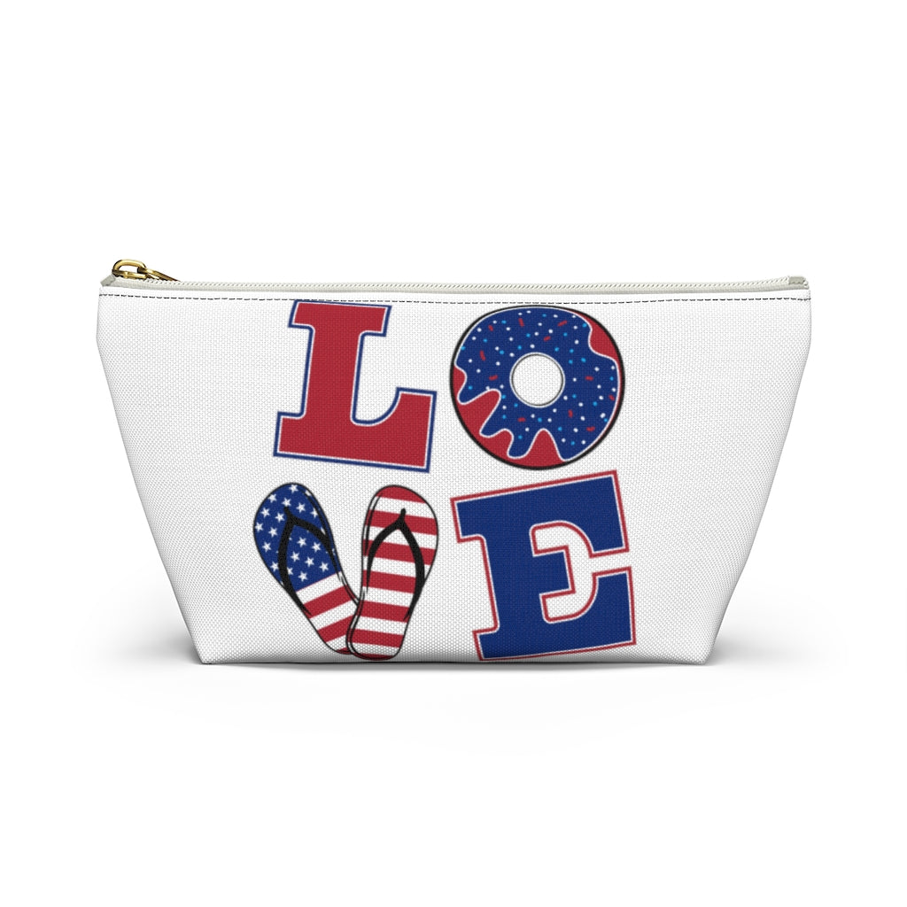 Love White Accessory Pouch