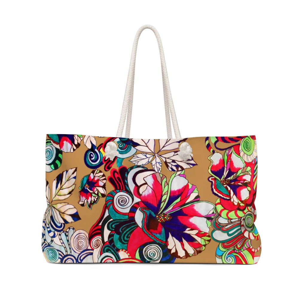 Artsy Floral Pop Tussock Weekender Bag
