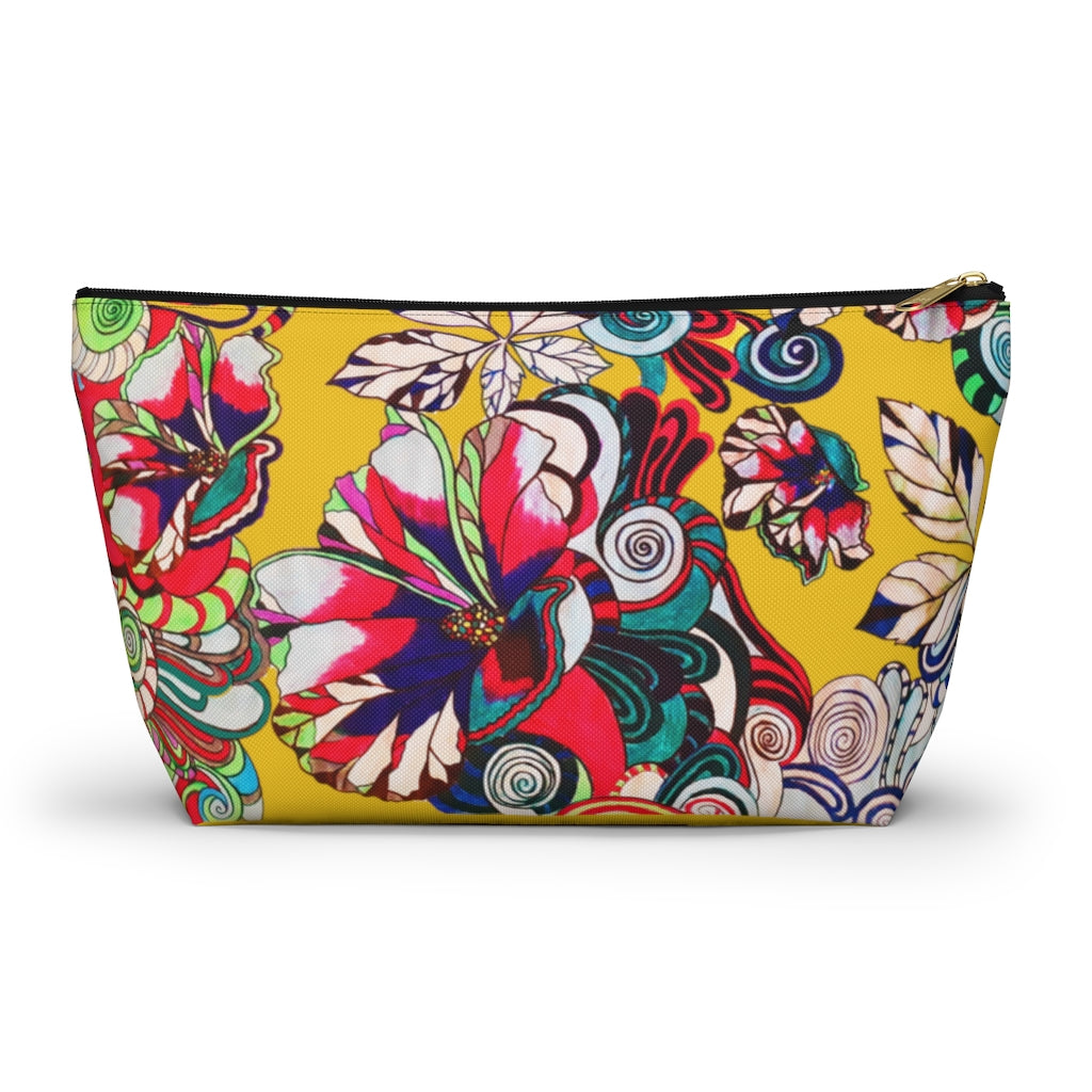 Floral Pop Yellow Accessory Pouch