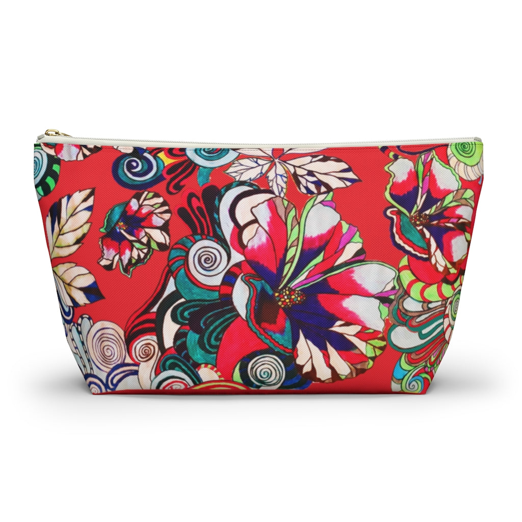 Floral Pop Red Accessory Pouch