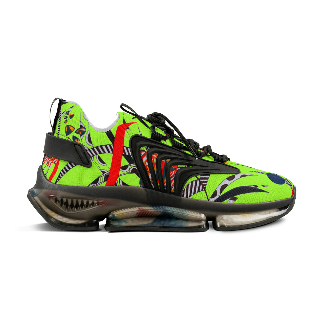 Lime Green Wildly Wicked OTT Men's Mesh Knit Sneakers