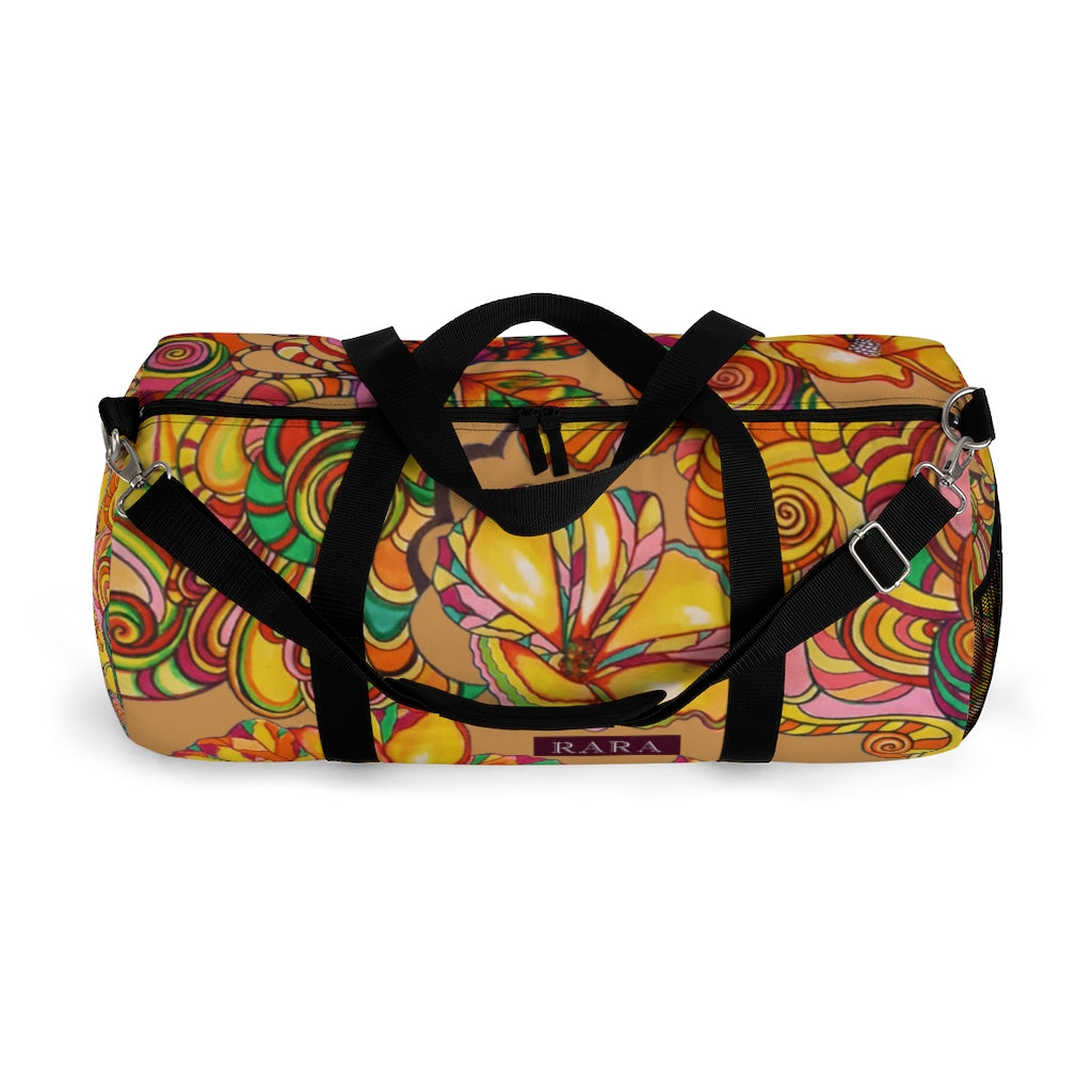 Artsy Floral Tussock Duffel Bag