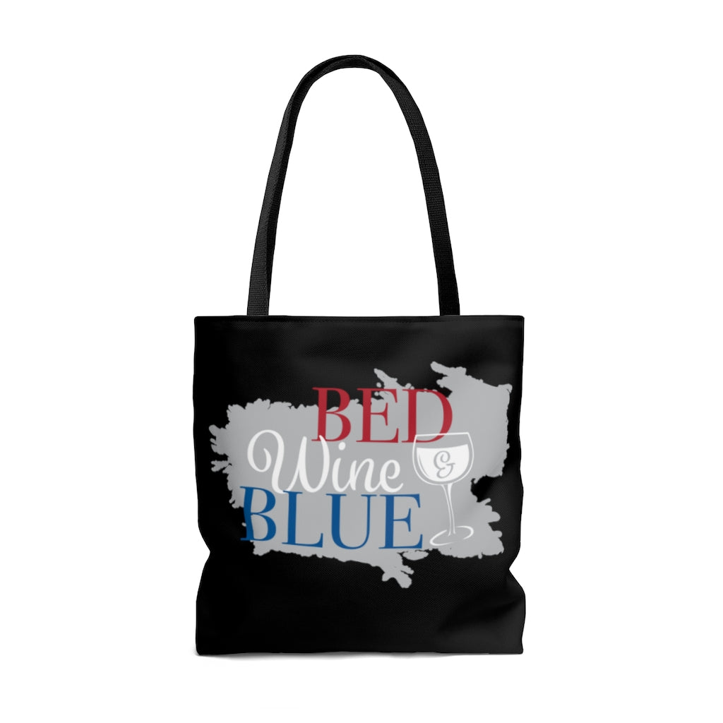 AOP Bed & Wine Tote Bag