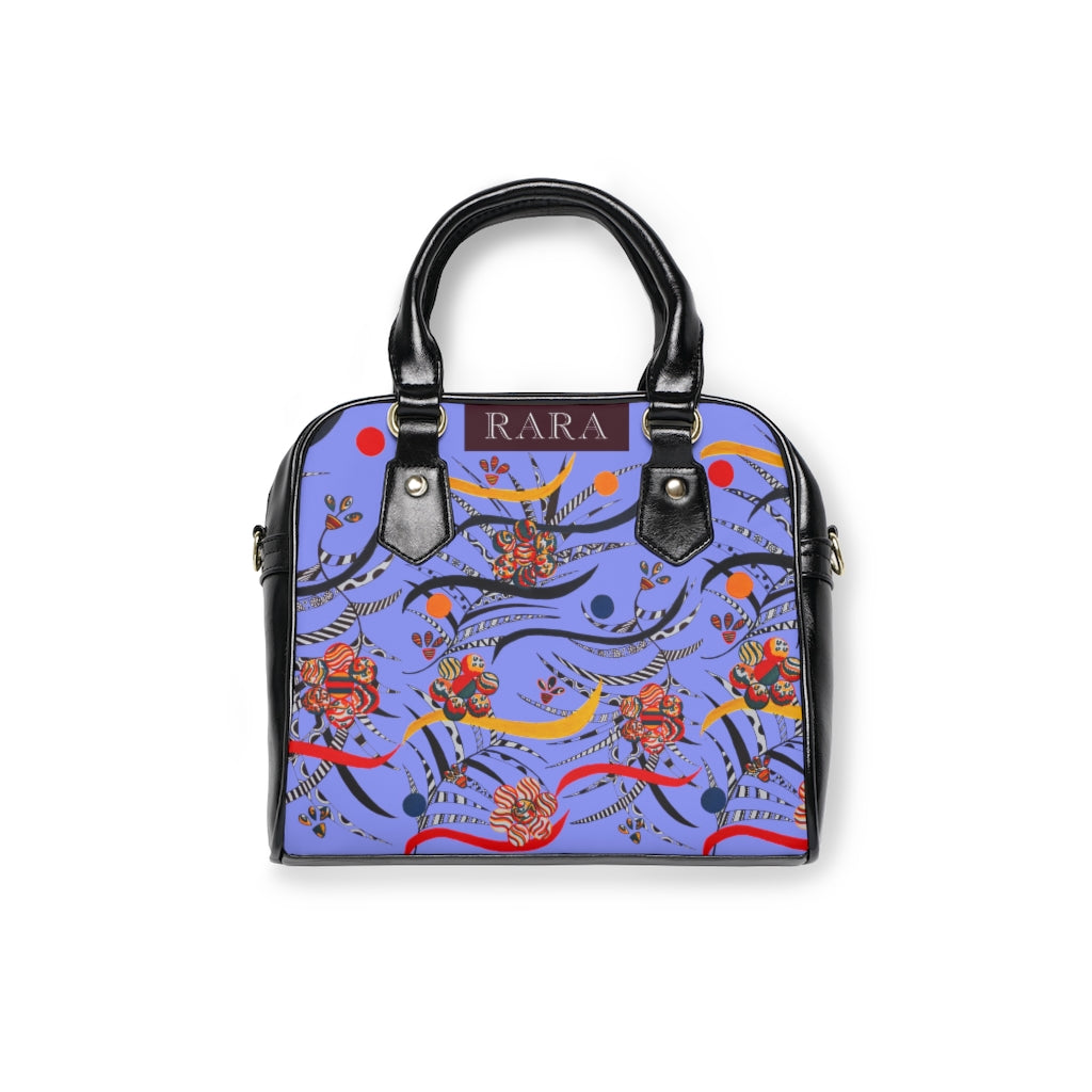 very peri animal & jungle print handbag