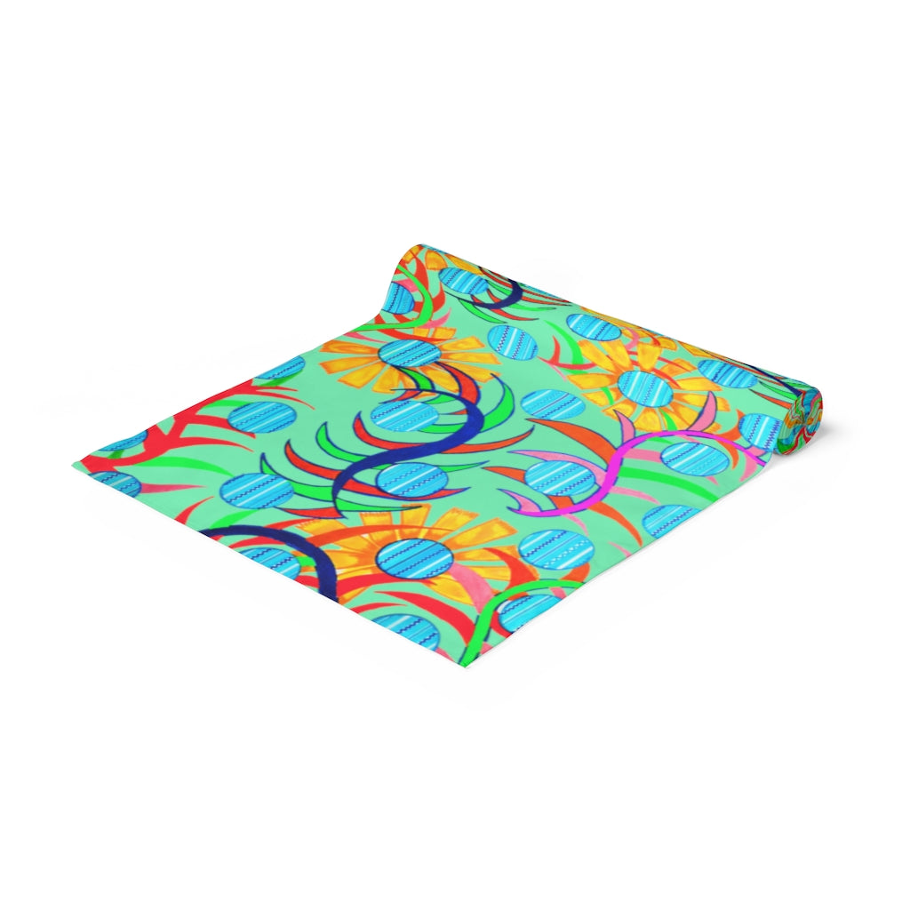 Sunflower Mint Table Runner
